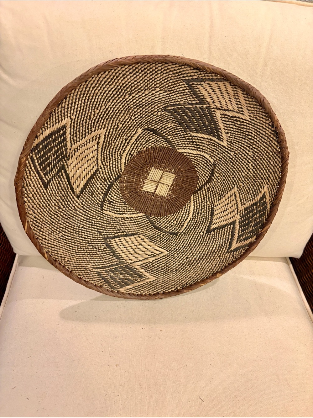 One of a Kind! NEW Woven Basket. Made by Binga people of Zambia Zimbabwe Africa